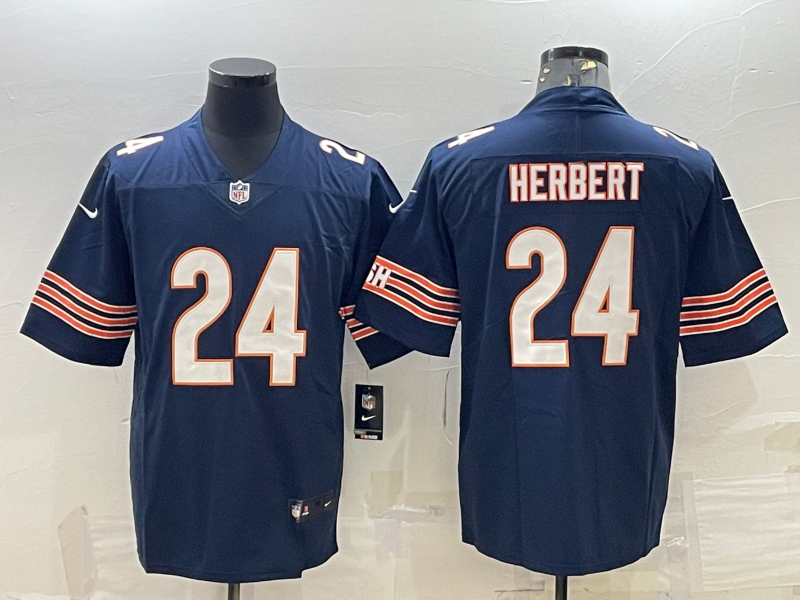 Men's Chicago Bears Khalil Herbert #24 Navy Jersey